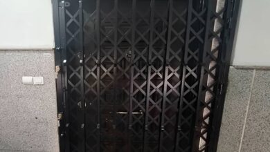 درب آکاردئونی ضدسرقت در بندر لنگه