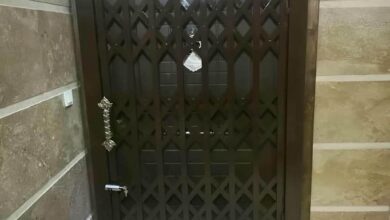 درب آکاردئونی ضدسرقت در بومهن