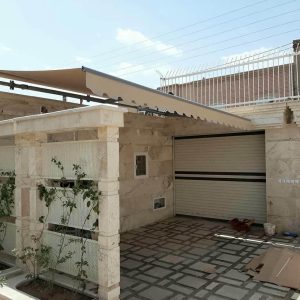 سایبان برقی ضد آفتاب در بومهن