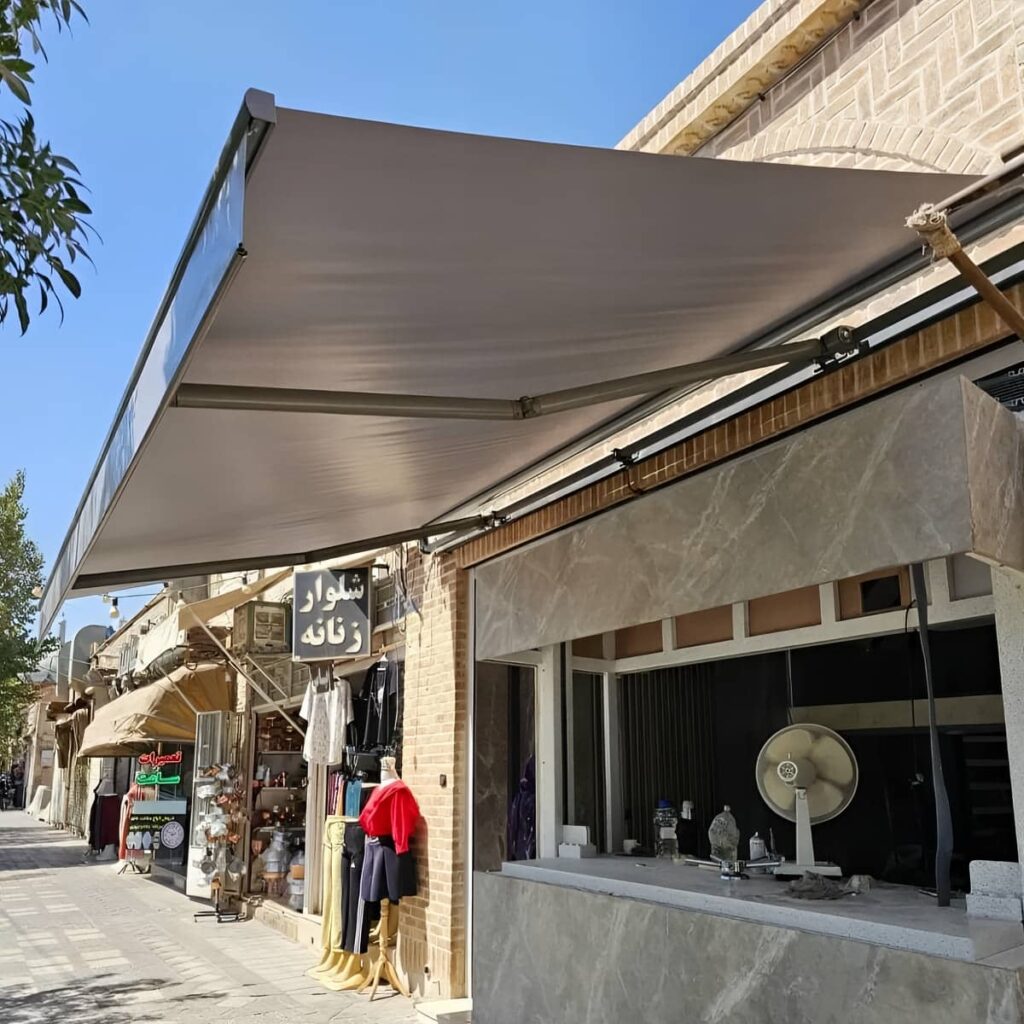 نصب سایبان برقی پارچه مقاوم در همدان
