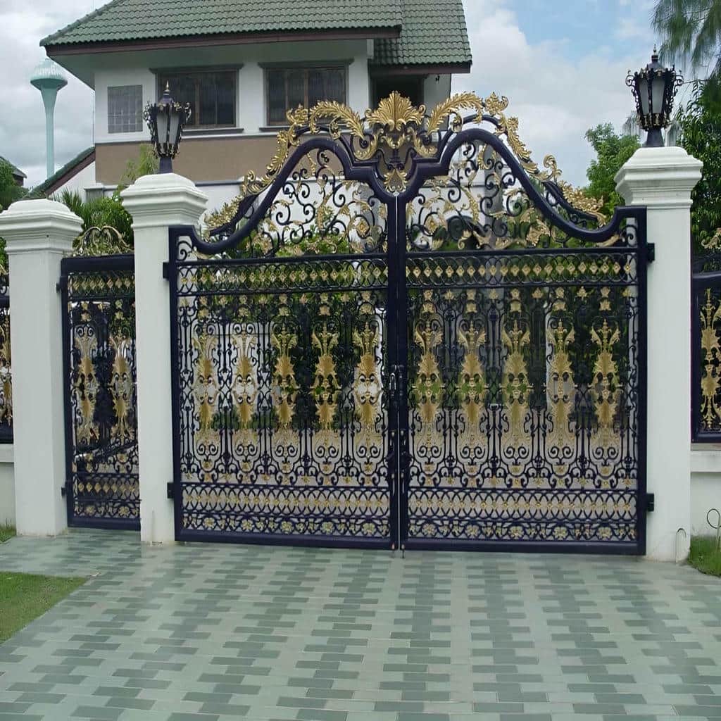 نصب درب حیاط ویلایی خطوط طراحی در محمدشهر
