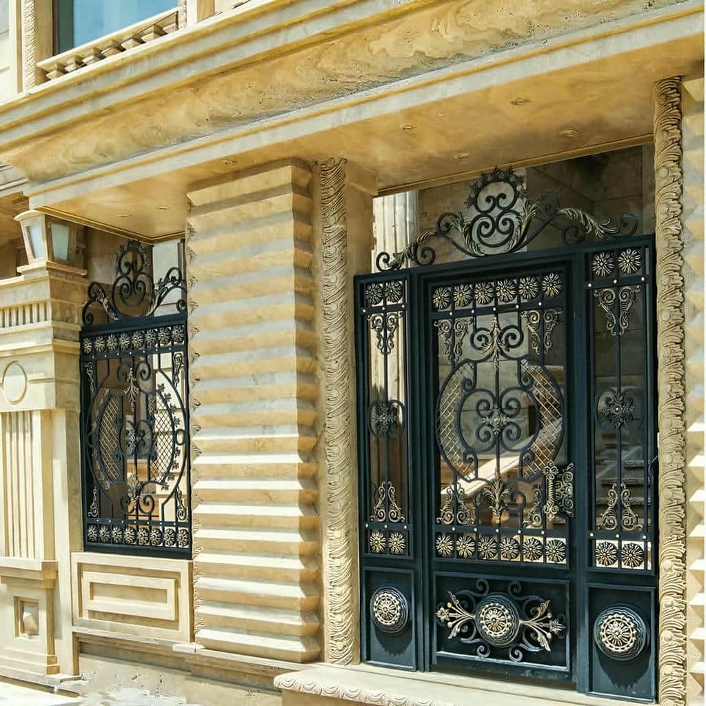 کارخانه درب حیاط ویلایی خطوط دقیق در لواسان