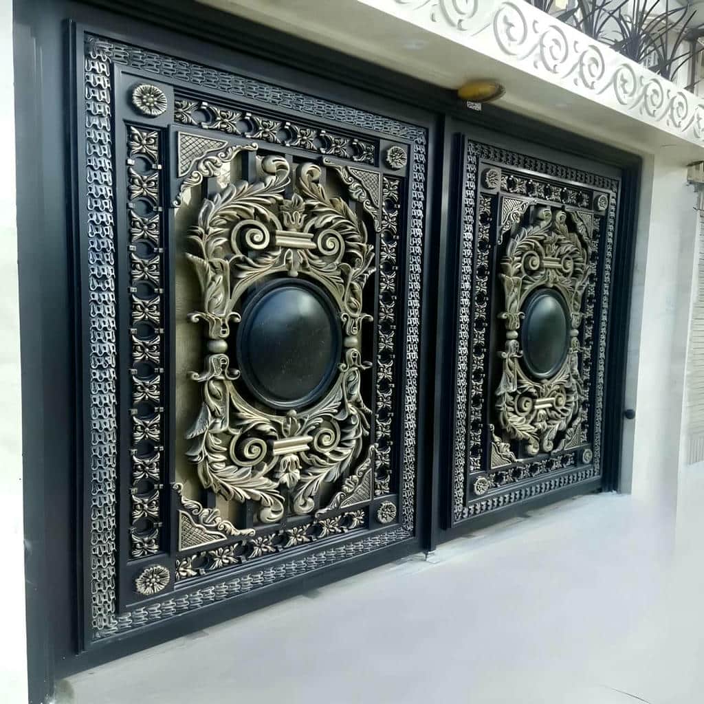 خرید درب حیاط ویلایی فرفورژه در اردبیل