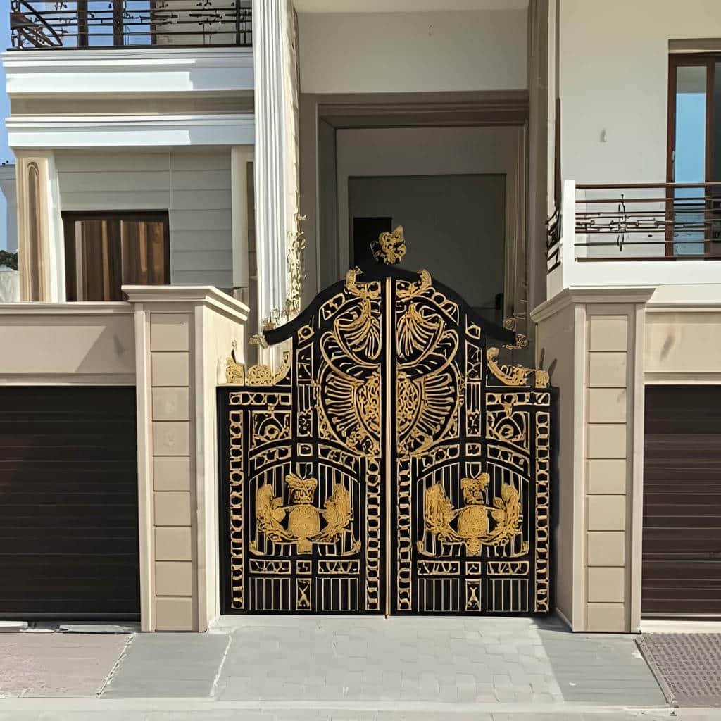 نصب درب حیاط ویلایی رنگ ماندگار در گنبدکاووس