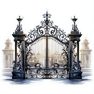 درب حیاط ویلایی در قشم
