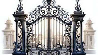 درب حیاط ویلایی در قشم