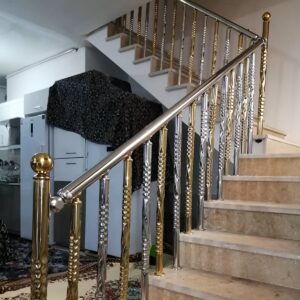 نرده استیل طلایی لوکس