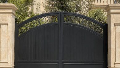 8 طرح درب ویلایی مشکی طلایی ورودی لوکس