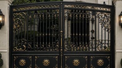13 مدل درب پارکینگ ریلی ریل زمینی