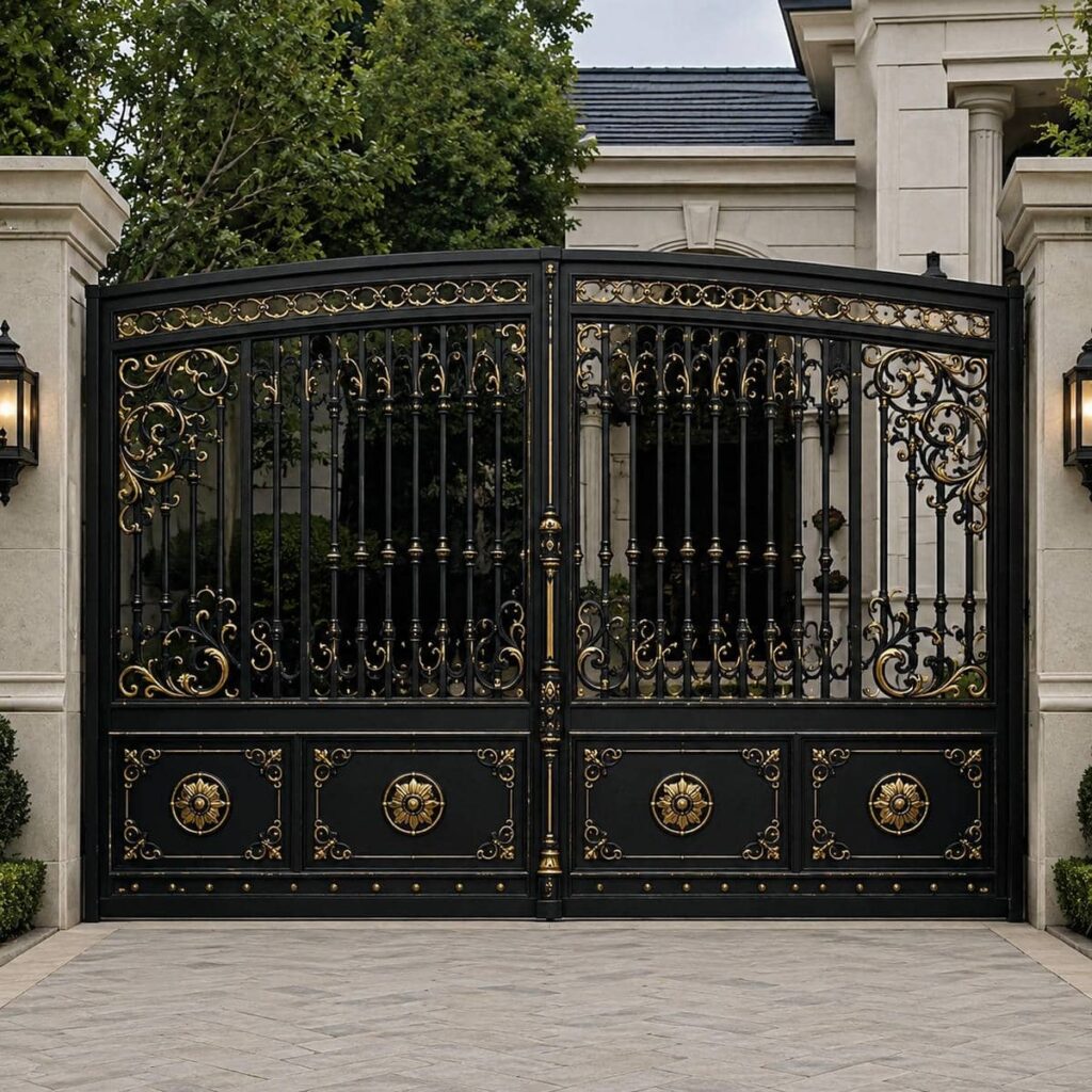 تولید درب ویلایی برش لیزری دولایه با رنگ متضاد