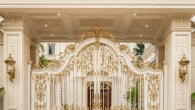 6 طرح درب پارکینگ مدرن پنل مشبک