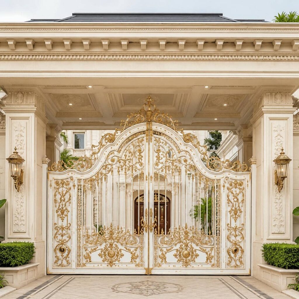 خرید درب پارکینگ برش لیزری طرح هندسی با مقایسه الگوها