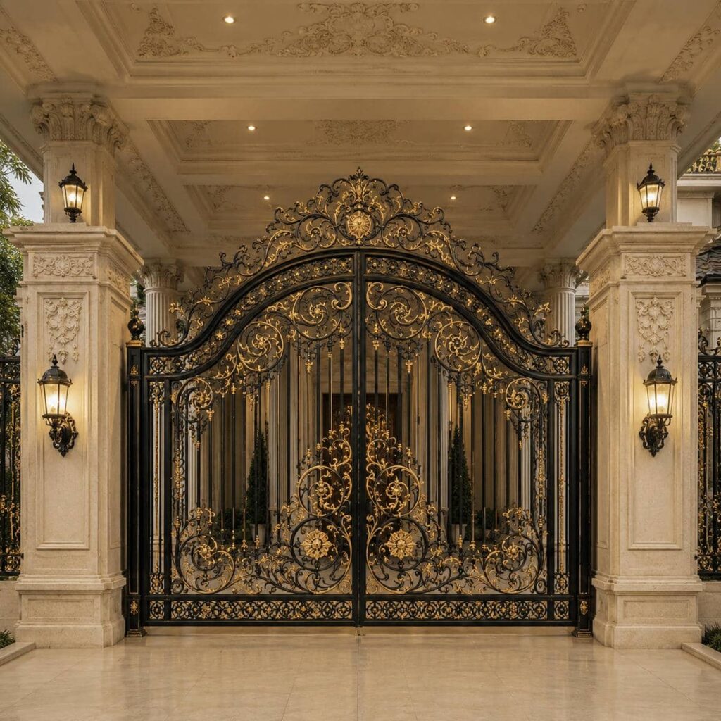 12 طرح درب پارکینگ برش لیزری طرح هندسی