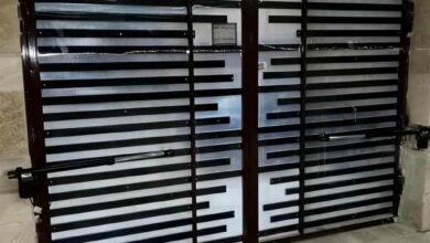 11 مدل جک بازویی درب پارکینگ دو لنگه