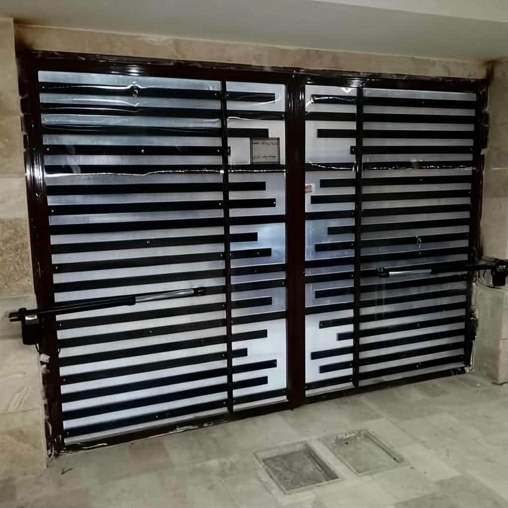 11 مدل جک بازویی درب پارکینگ دو لنگه
