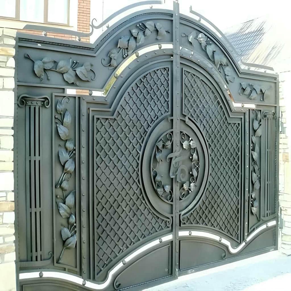 تولید درب حیاط کشویی ریل زمینی اتوماتیک