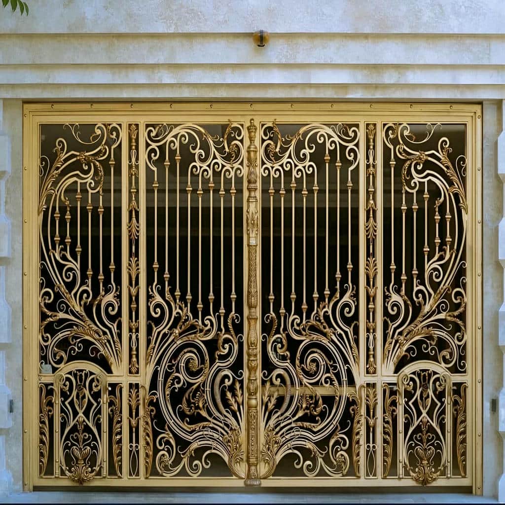 اجرای درب برش لیزری هندسی با رنگ دوگانه