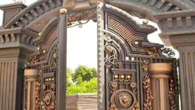12 مدل درب حیاط بزرگ پارکینگ