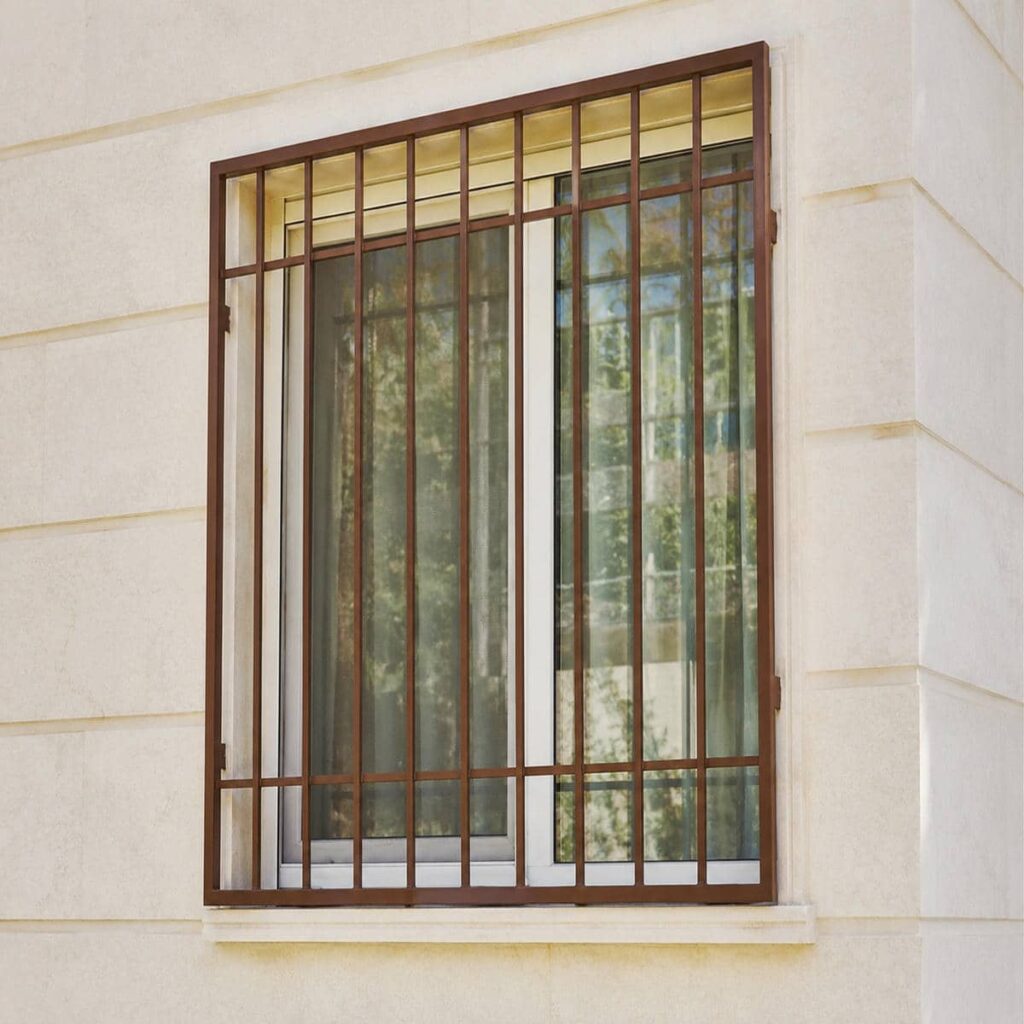 حفاظ پنجره ثابت پیچ و رولپلاک خطی و شبکه‌ای