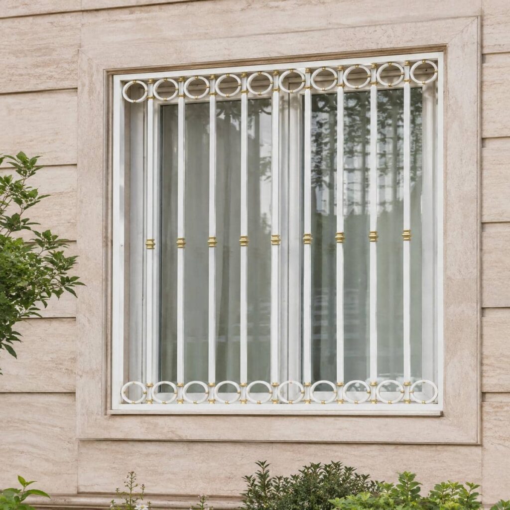 تعمیر حفاظ پنجره دوجداره ضد سرقت دارای لولای آسیب‌دیده