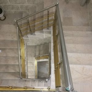 نرده استیل راه پله براق