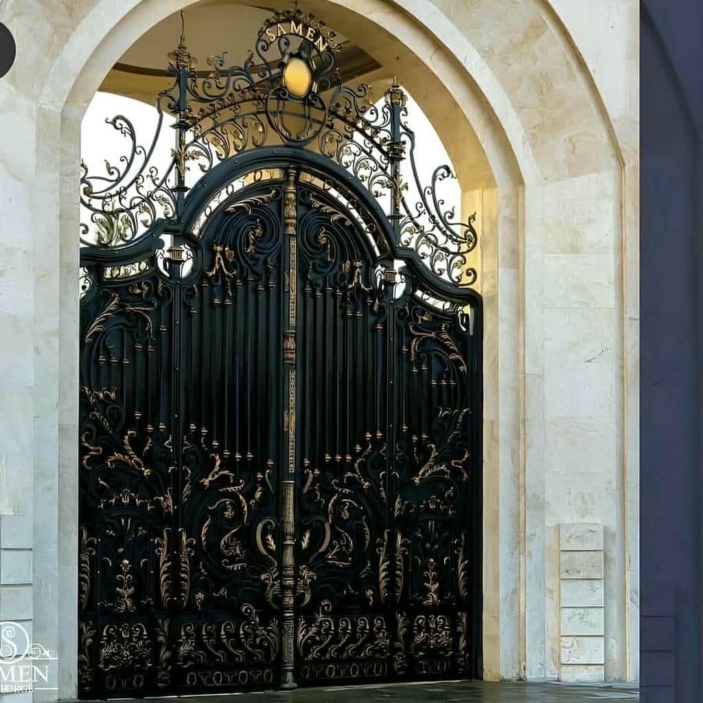 درب حیاط آهنی مقاوم