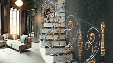 نرده فرفورژه راه پله کلاسیک