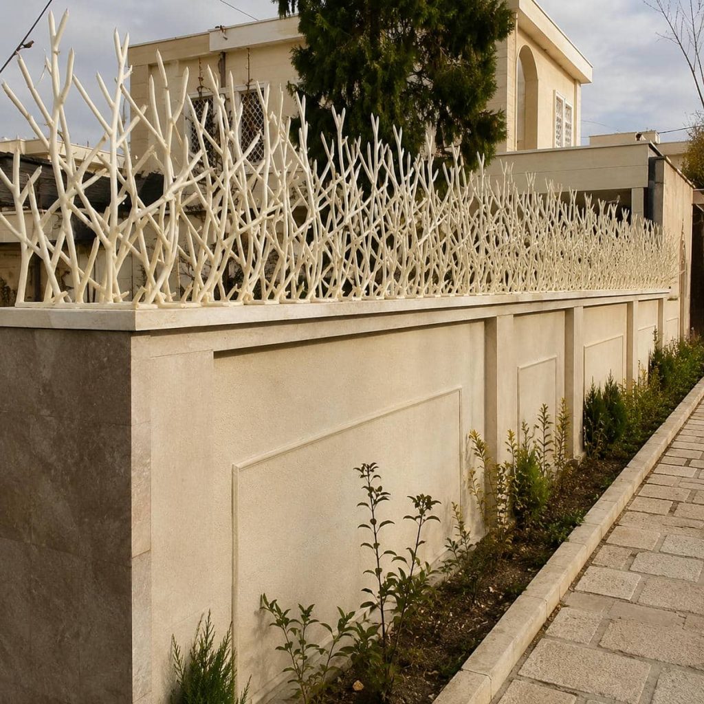 نرده دیوار حیاط فلزی سفارشی