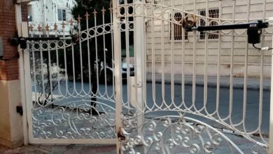 جک درب پارکینگ روی ورودی آجری استان یزد